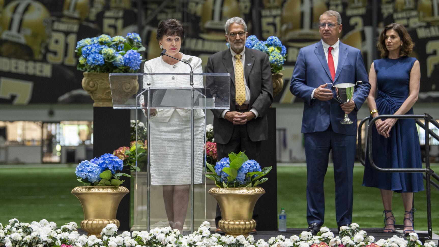 Photos: New Orleans Saints and Pelicans owner Gayle Benson receives the 2021 Loving Cup